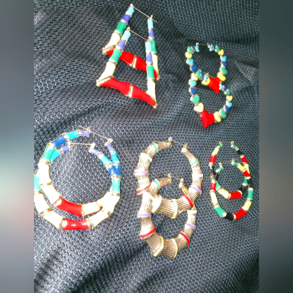 AROUND THE WAY BAMBOO EARRINGS